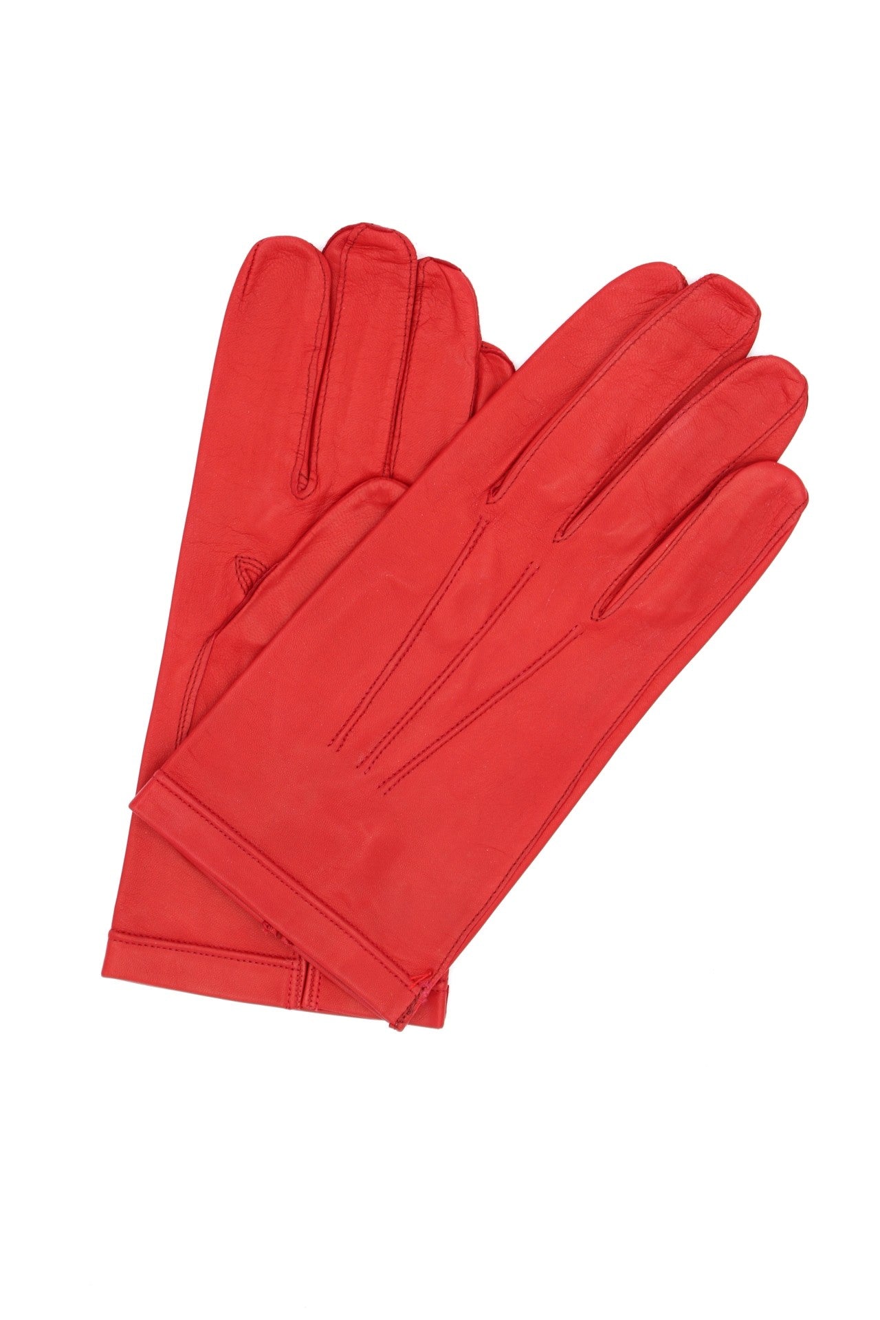 Sermoneta Gloves 1290 Classic Kid Leather Gloves Unlined Men Red