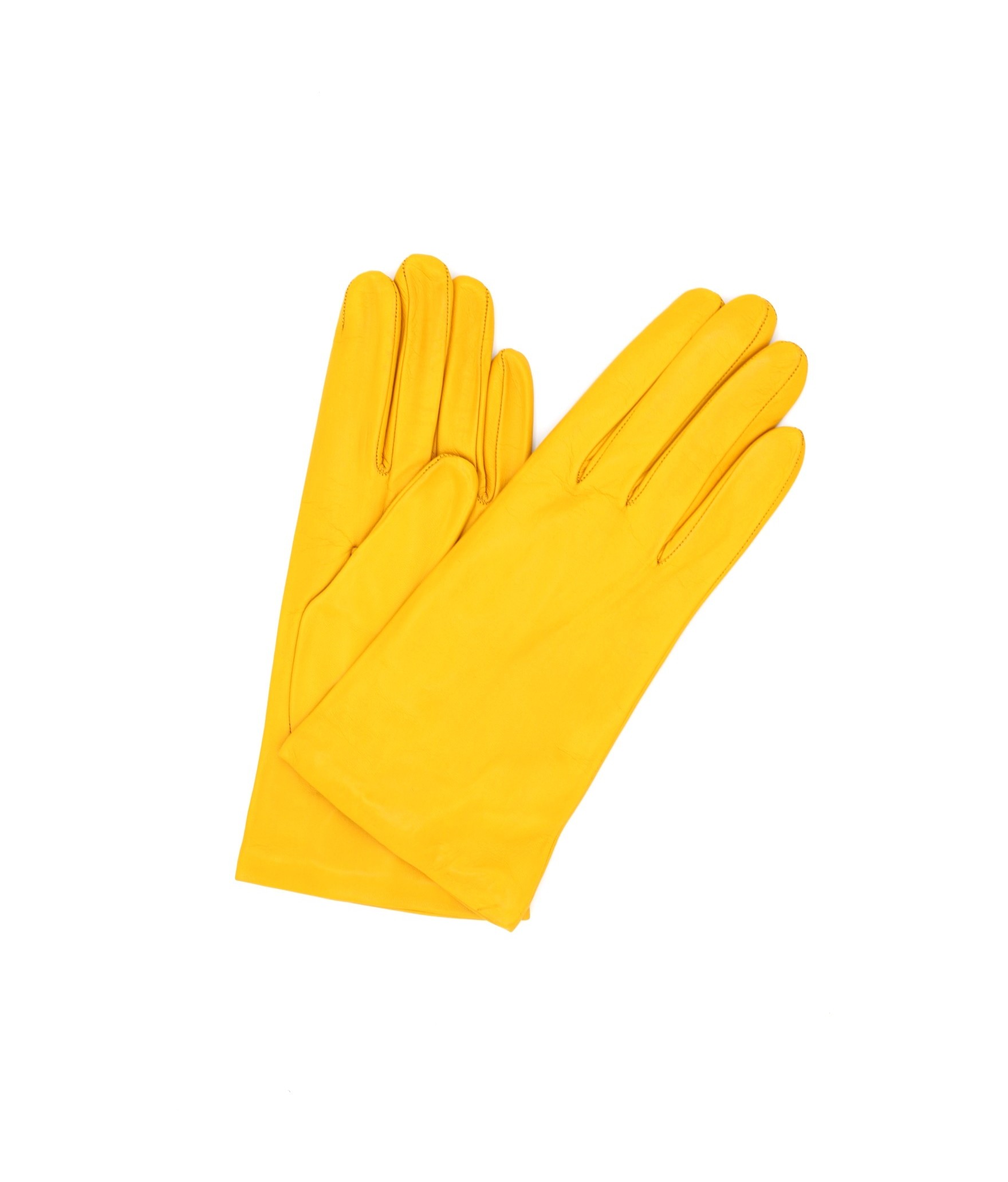 1011 Classic Kid Leather Gloves Cashmere Lined Mustard 