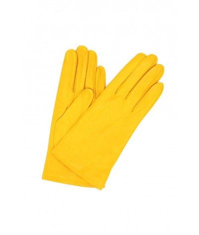 1011 Classic Kid Leather Gloves Cashmere Lined Mustard 