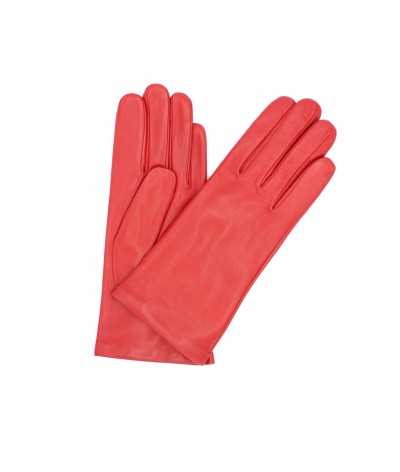 1011 Classic Kid Leather Gloves Cashmere Lined Red 