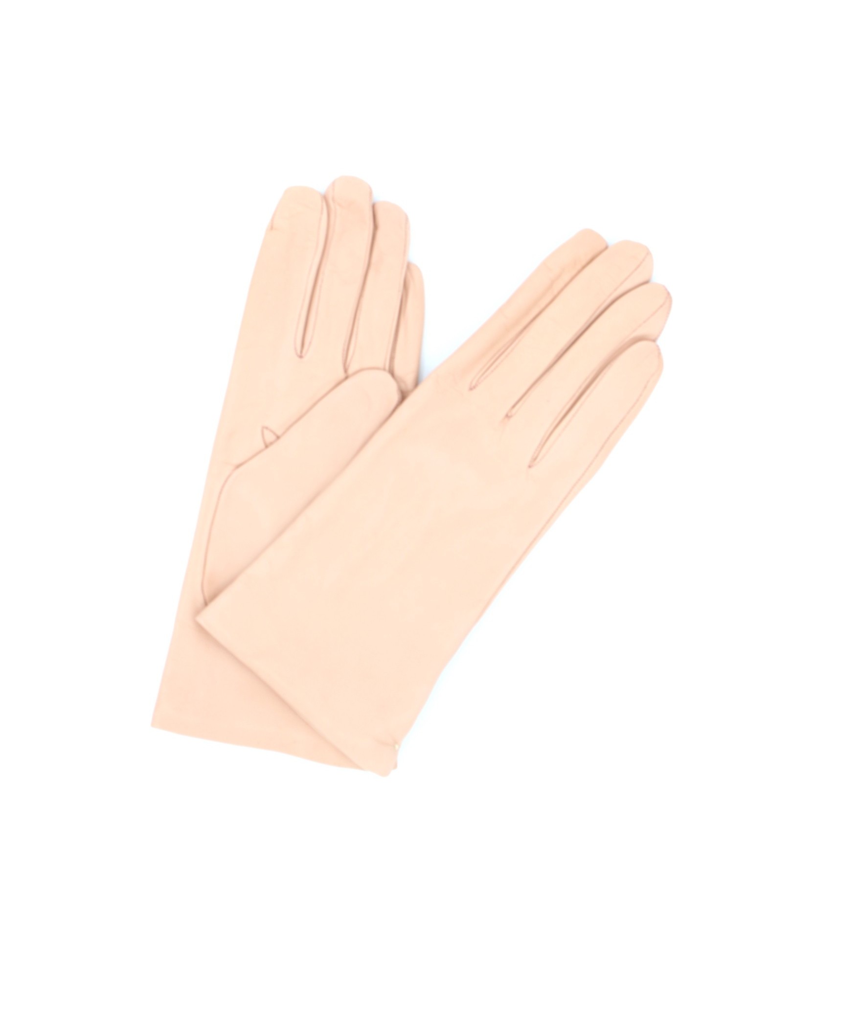 1011 Classic Kid Leather Gloves Cashmere Lined Nude 