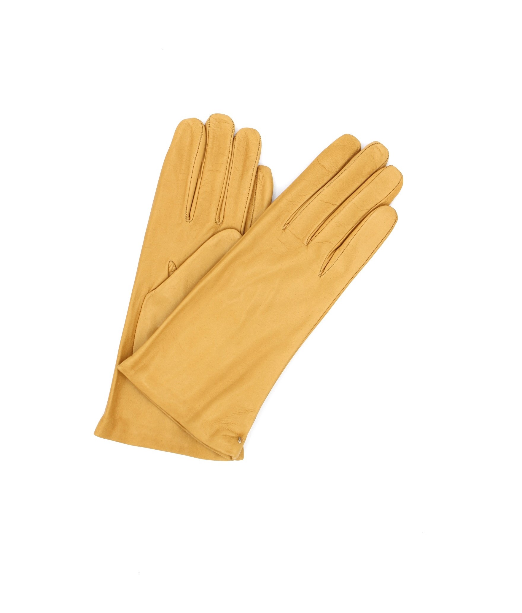 1011 Classic Kid Leather Gloves Cashmere Lined Cookie 
