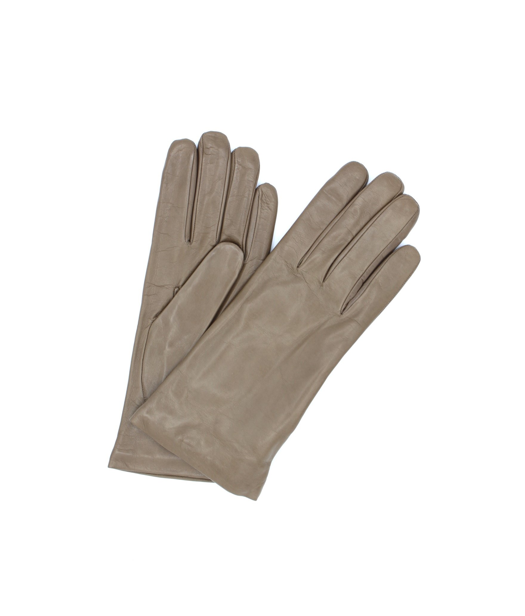 1011 Classic Kid Leather Gloves Cashmere Lined Mud 