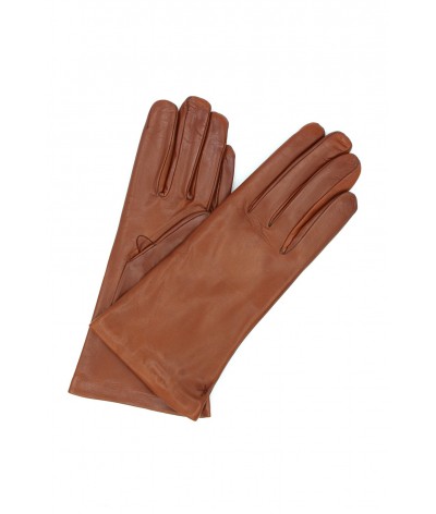 1011 Classic Kid Leather Gloves Cashmere Lined Cognac 