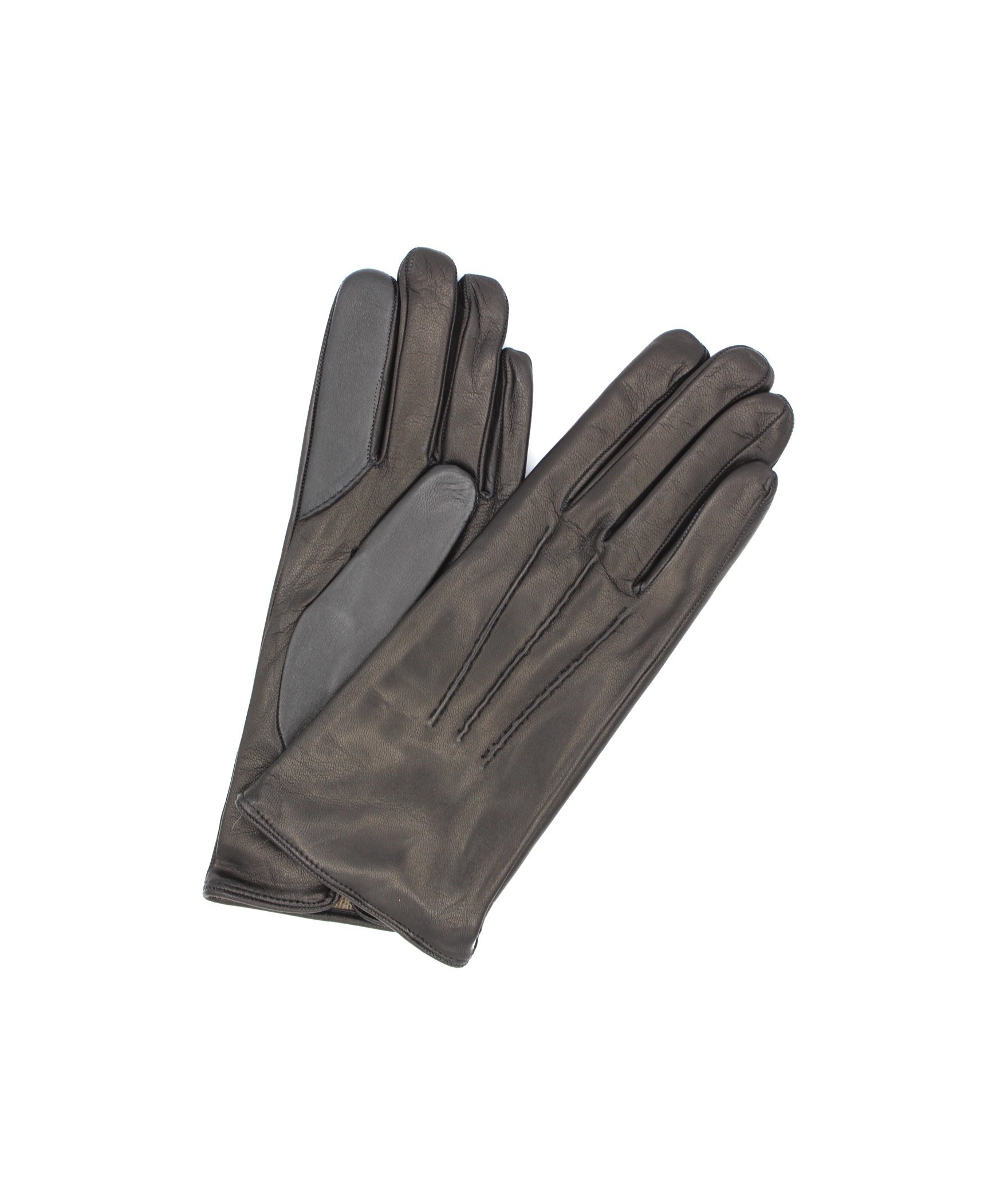 1953 Kid Leather Glove Cashmere Lined Touch Screen Black 