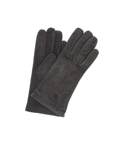 1019 Classic Suede Gloves Cashmere  Lined Black 
