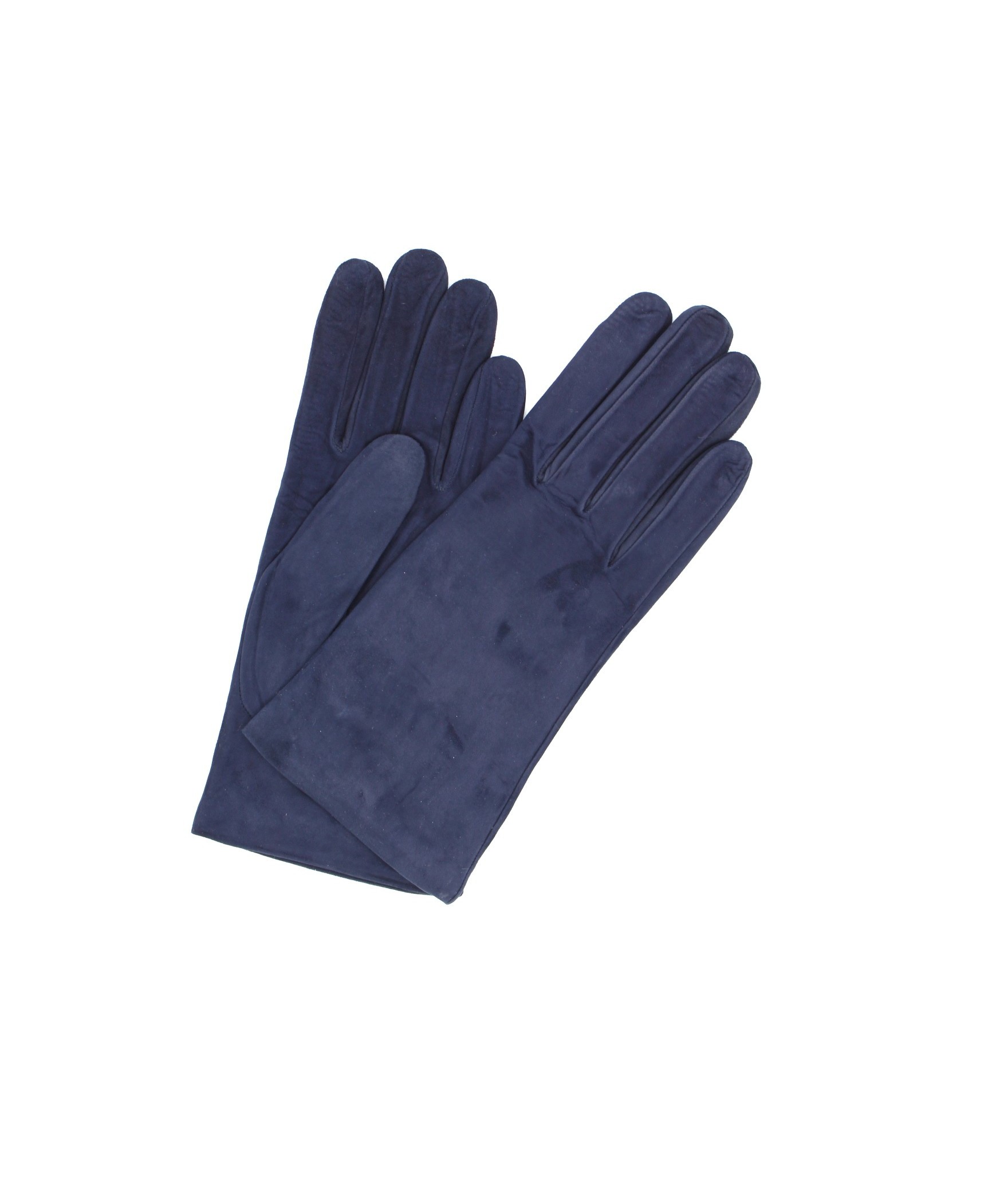 1019 Classic Suede Gloves Cashmere  Lined Navy 