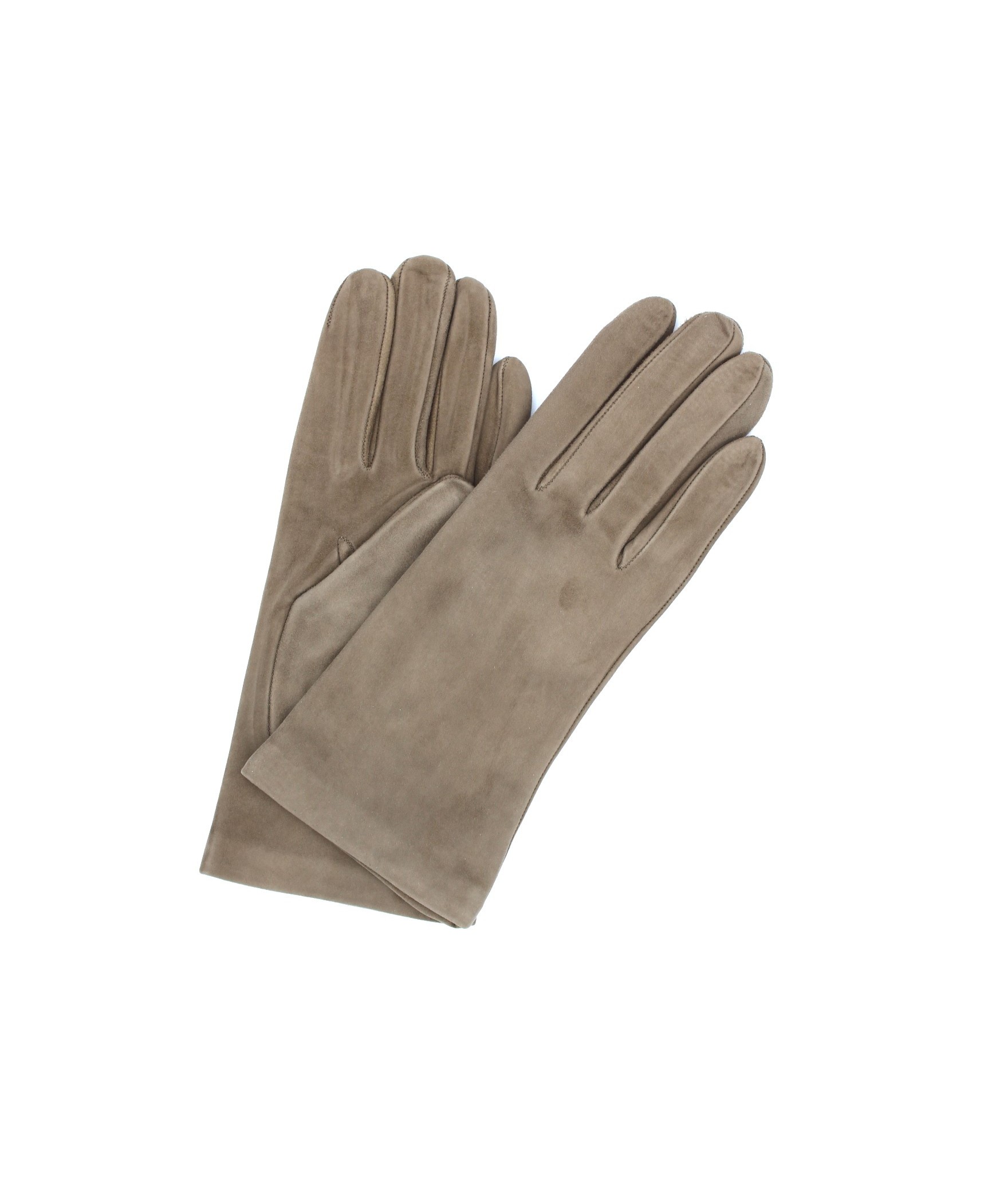 1019 Classic Suede Gloves Cashmere  Lined Taupe 