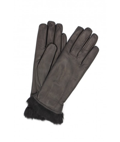 1036 Kid Leather Gloves Rabbit Fur, Mens White Kid Leather Gloves