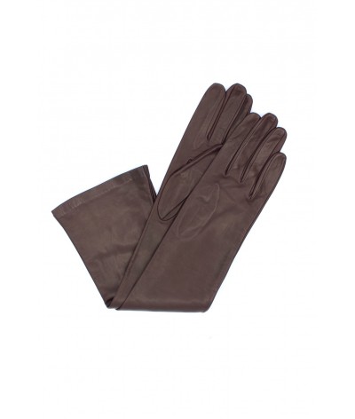 1644 Kid Leather Gloves Silk Lined Elbow Length Bordeaux 