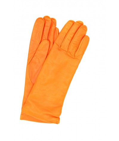 1012 Kid Leather Gloves Cashmere Lined Orange 