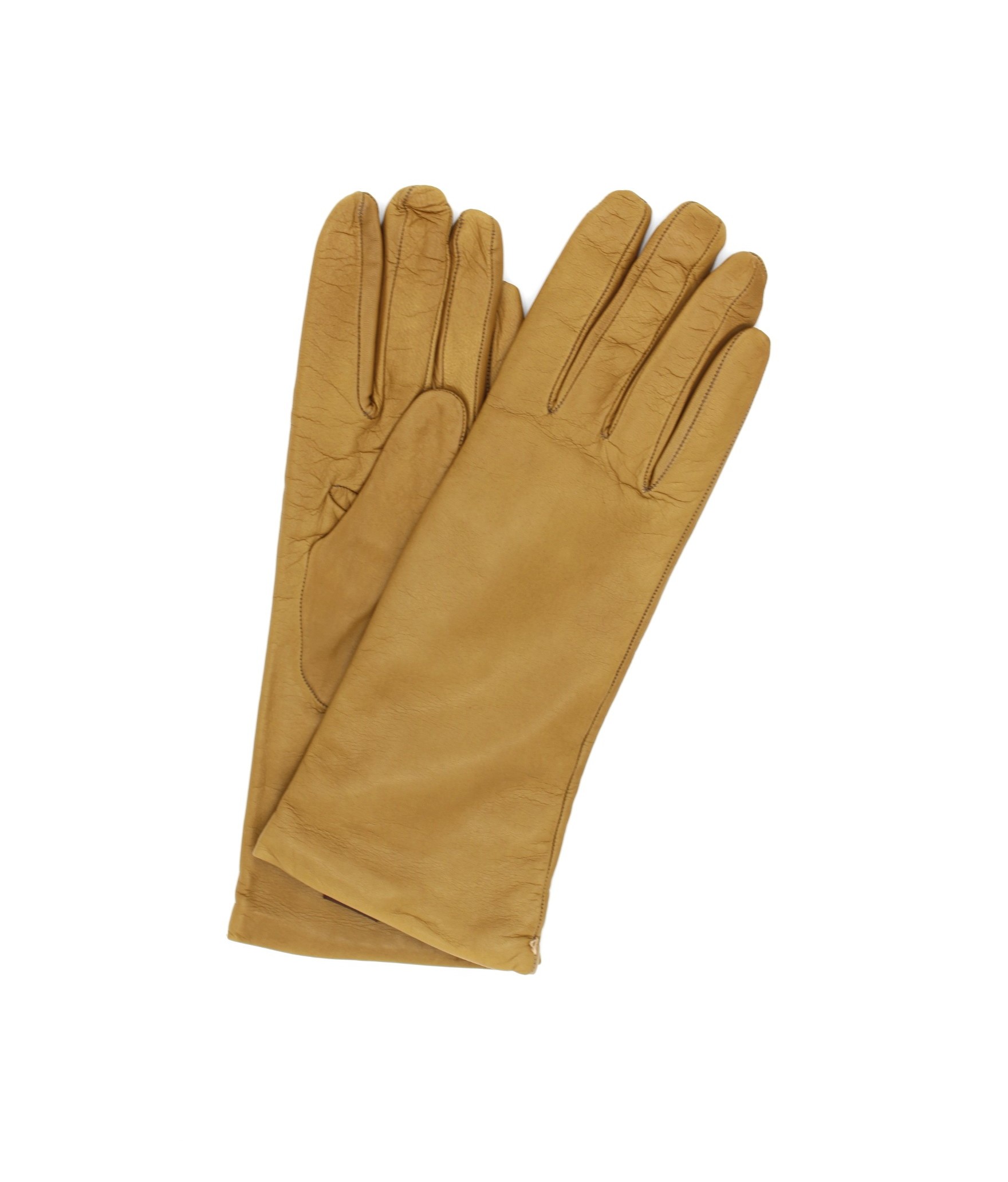 1012 Kid Leather Gloves Cashmere Lined Cookie 