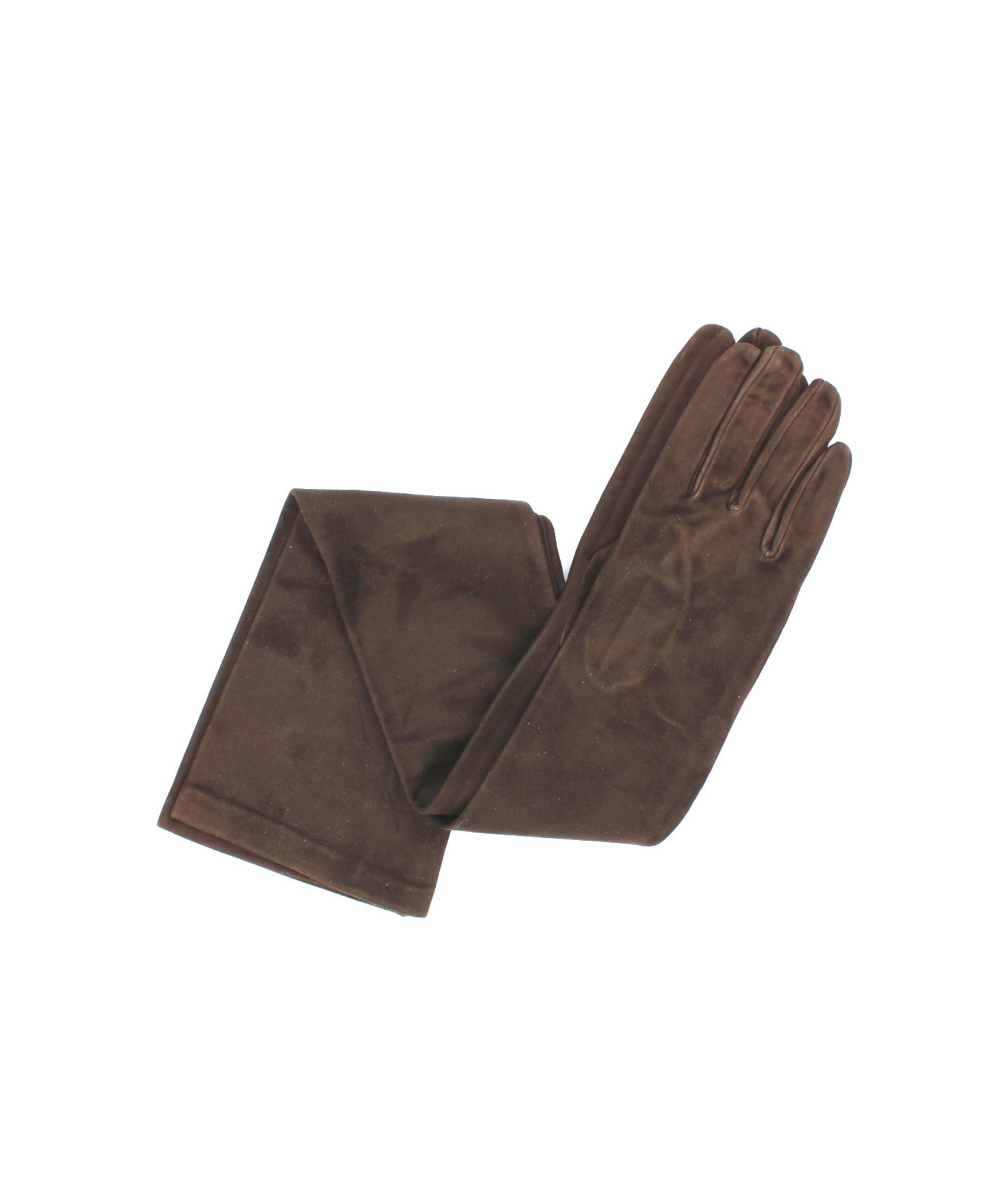 1010 Suede Opera Glove  Silk Lined Brown 