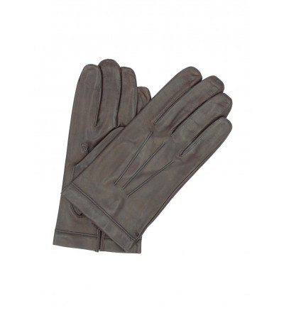 1292 Classic Kid Leather Gloves Silk Lined D.Brown 