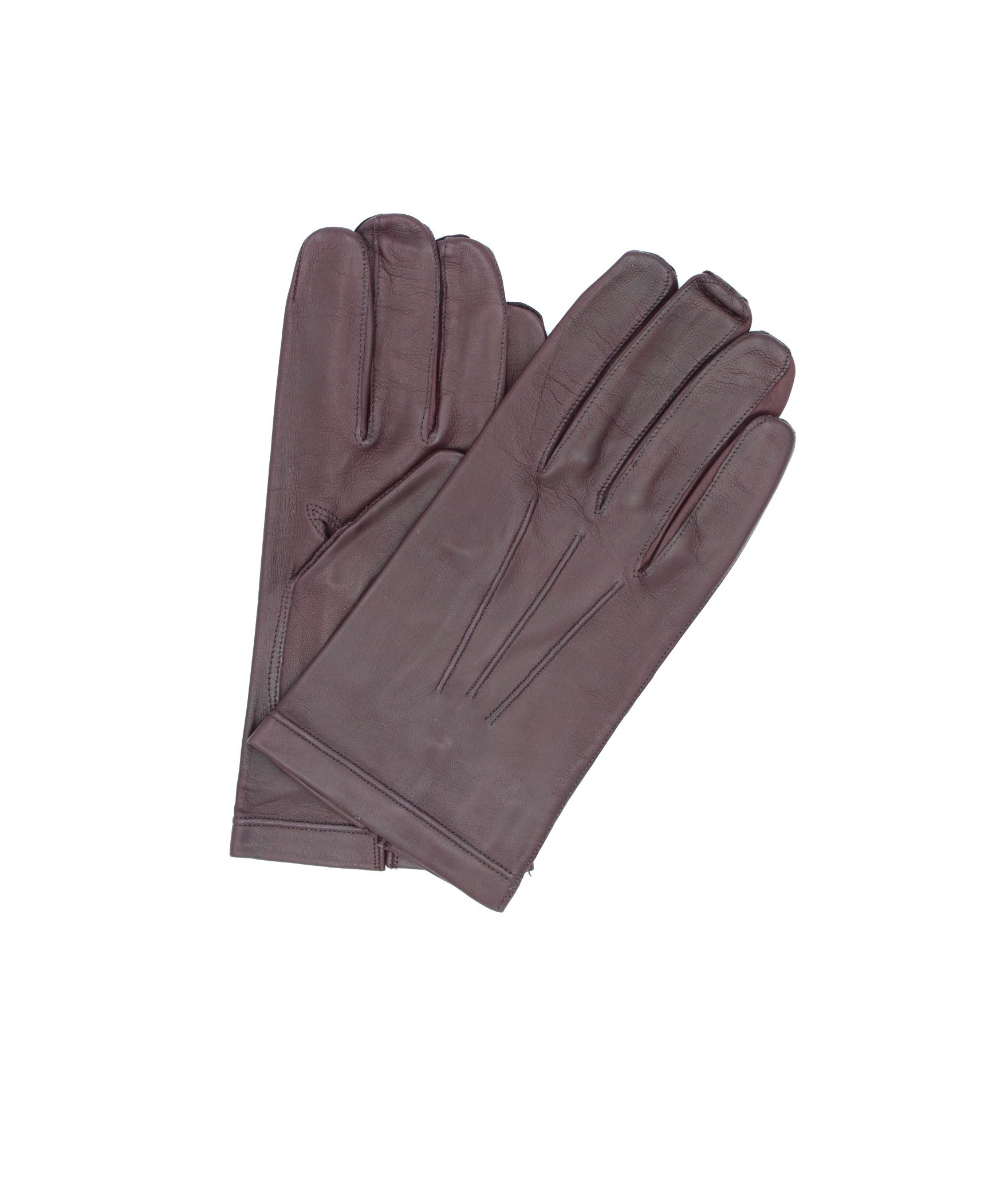 1292 Classic Kid Leather Gloves Silk Lined Bordeaux 