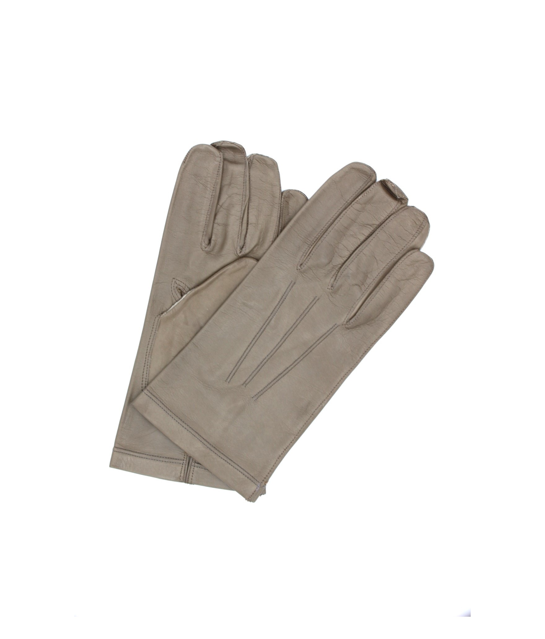 1292 Classic Kid Leather Gloves Silk Lined Mud 