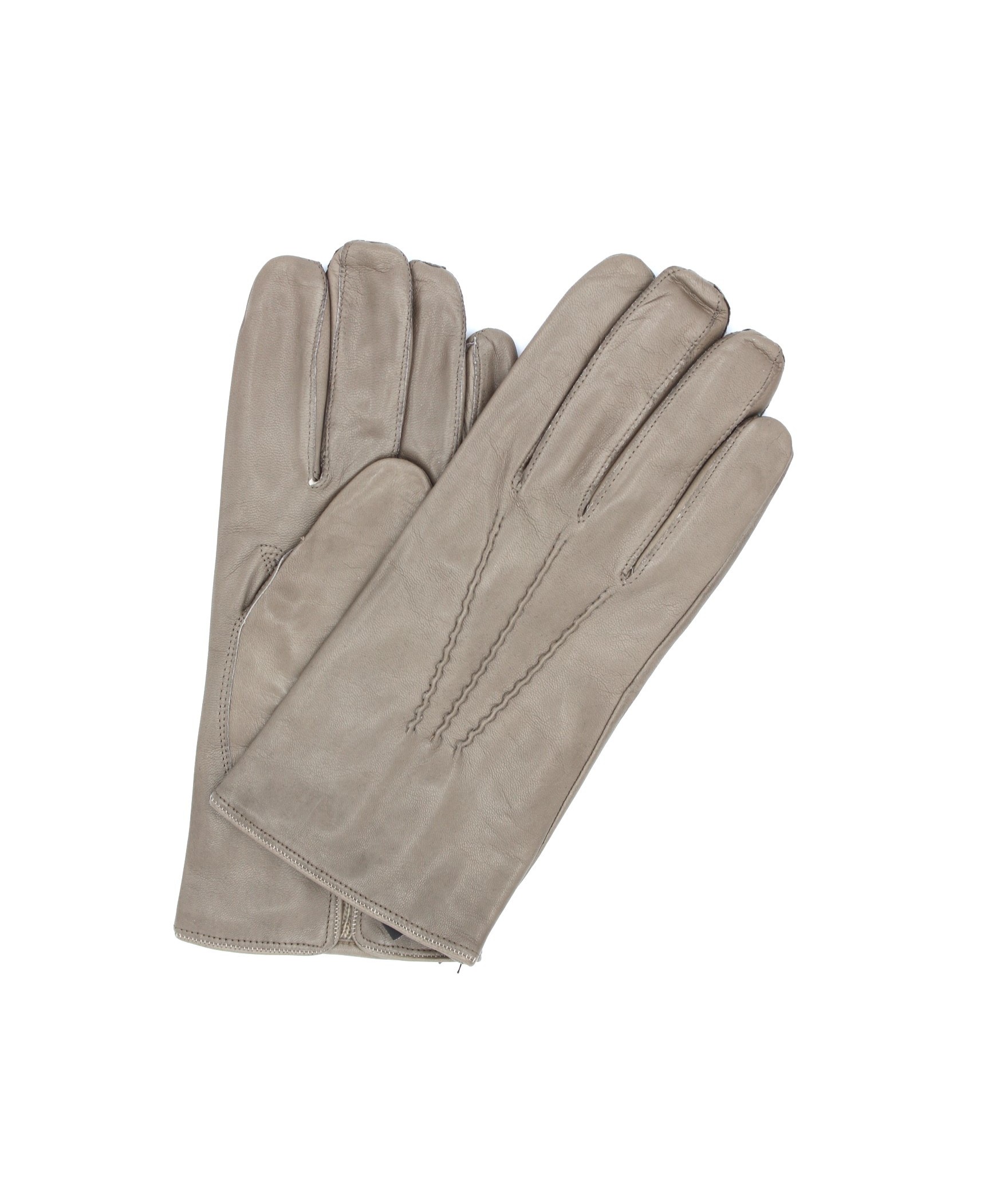 1294 Classic Kid Leather Man Gloves Cashmere Lined Mud 