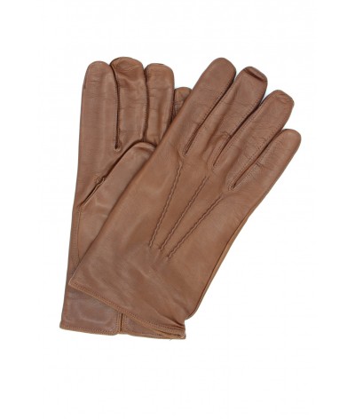 1294 Classic Kid Leather Man Gloves Cashmere Lined Tan 