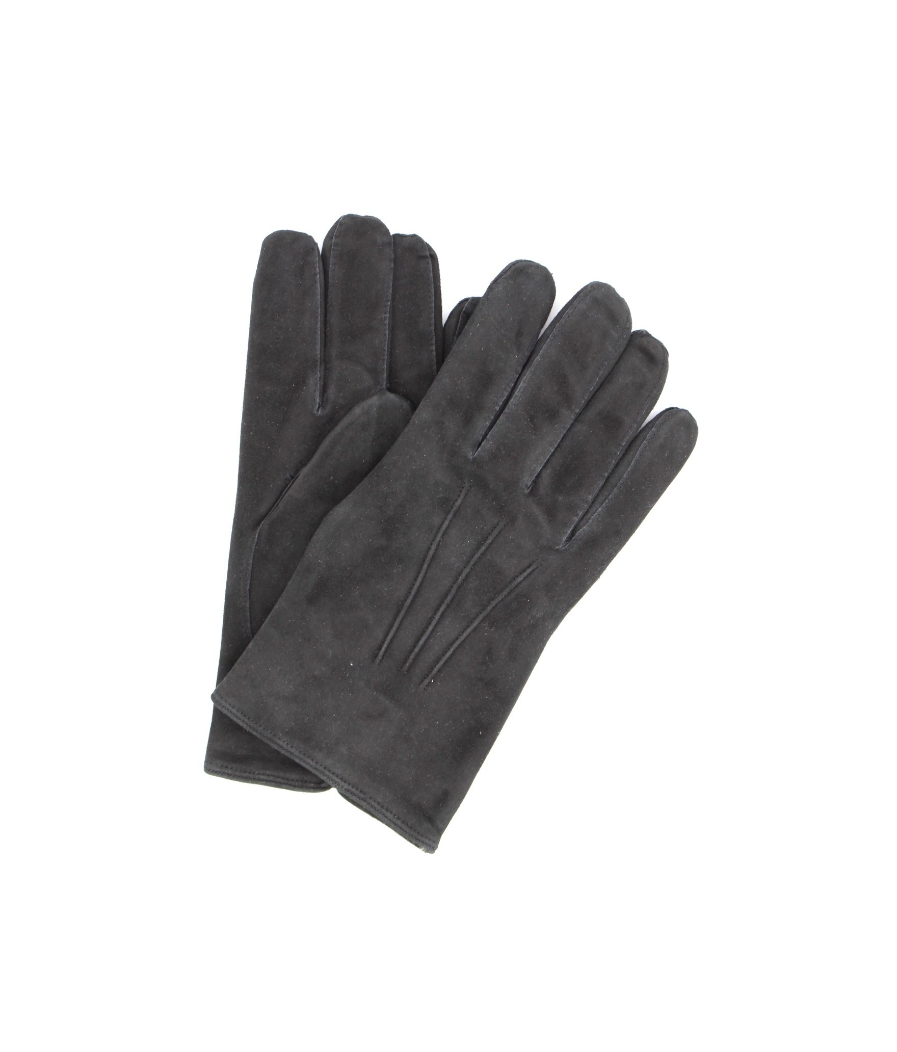 1298 Suede Gloves Cashmere Lined Black 