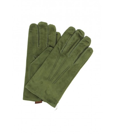 1298 Suede Gloves Cashmere Lined Dark Green 