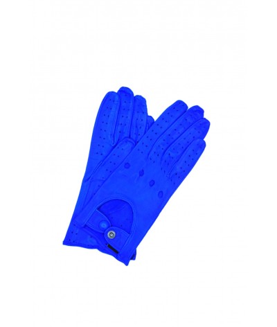 Unlin. Driving 1028 Gloves Leather Finger Turquoise Kid Full