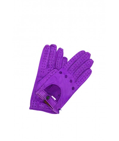 1028 Full Finger Kid Leather Driving Gloves Unlin. Violet 