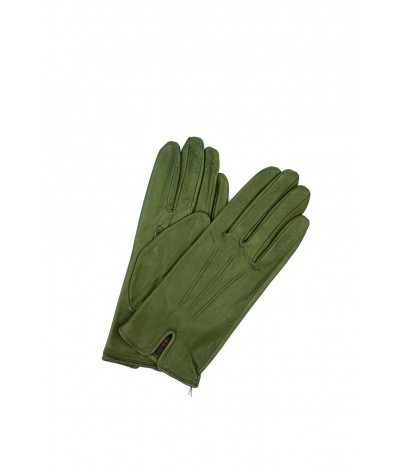 1949 Kid Leather Wrist Length Tashina Lined Green Olive  