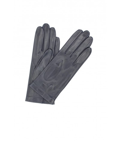 1002 Classic Kid Leather Gloves Silk Lined Navy 