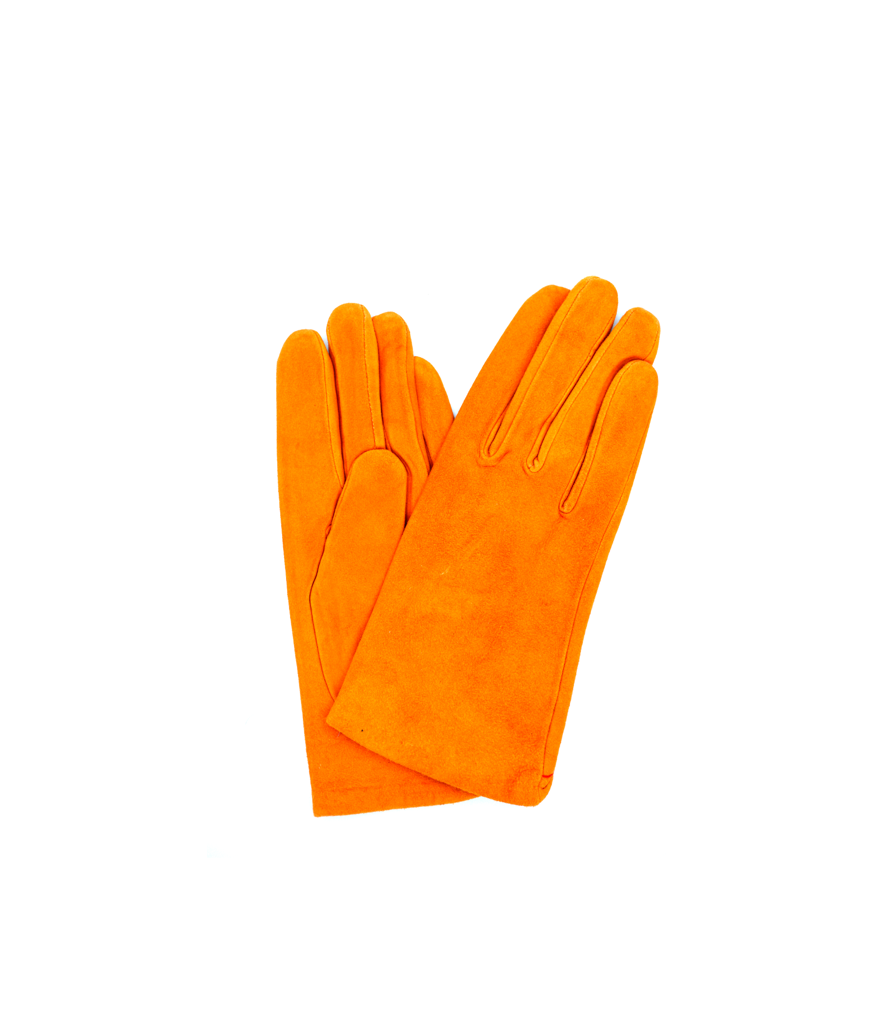 1019 Classic Suede Gloves Cashmere  Lined Light Orange 