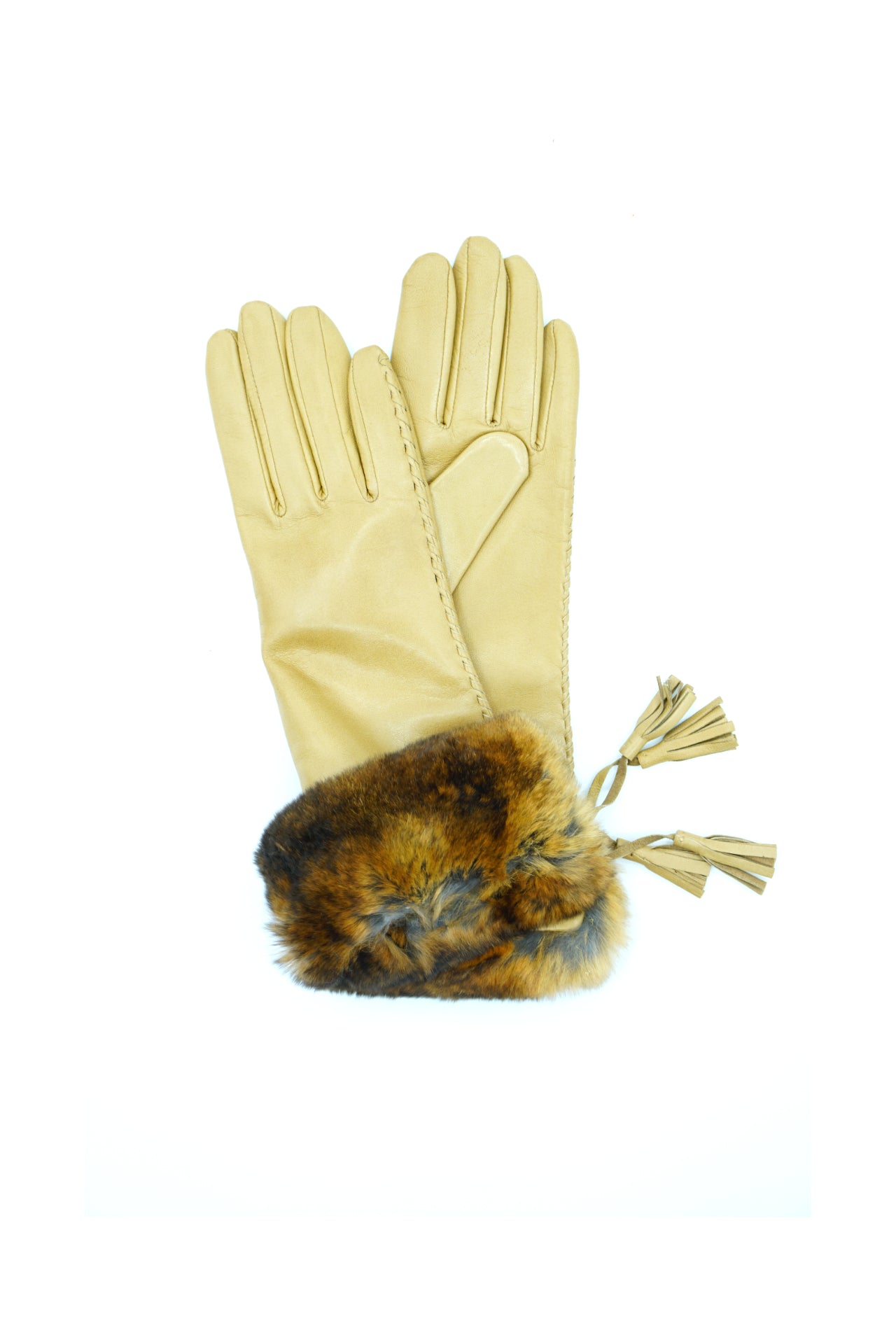 1218 Kid Leather Cashemer Lined Orylag Cuff M.L. Cookie