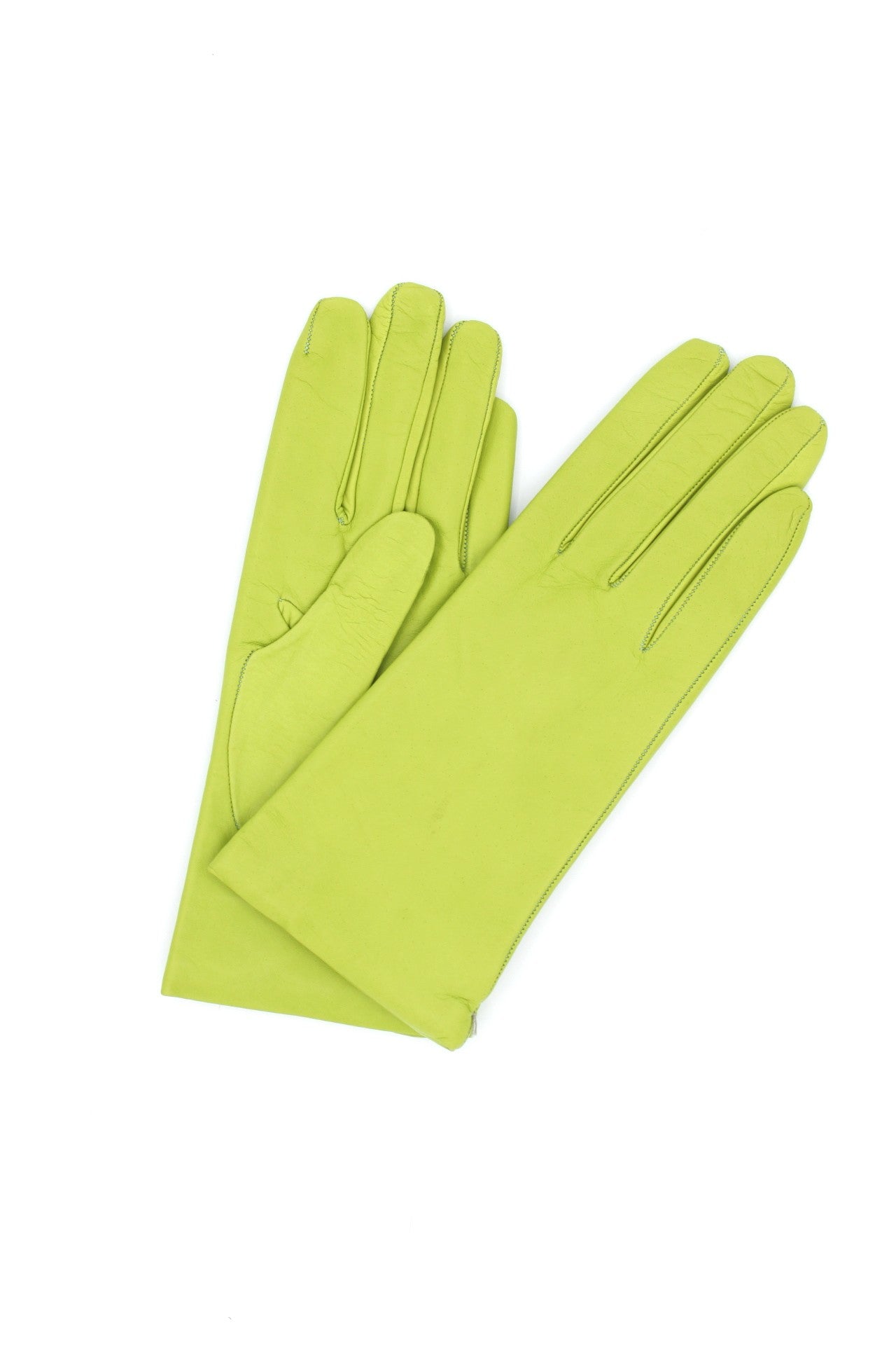 1011 Classic Kid Leather Gloves Cashmere Lined Green Pistachio