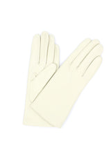 1011 Classic Kid Leather Gloves Cashmere Lined Cream