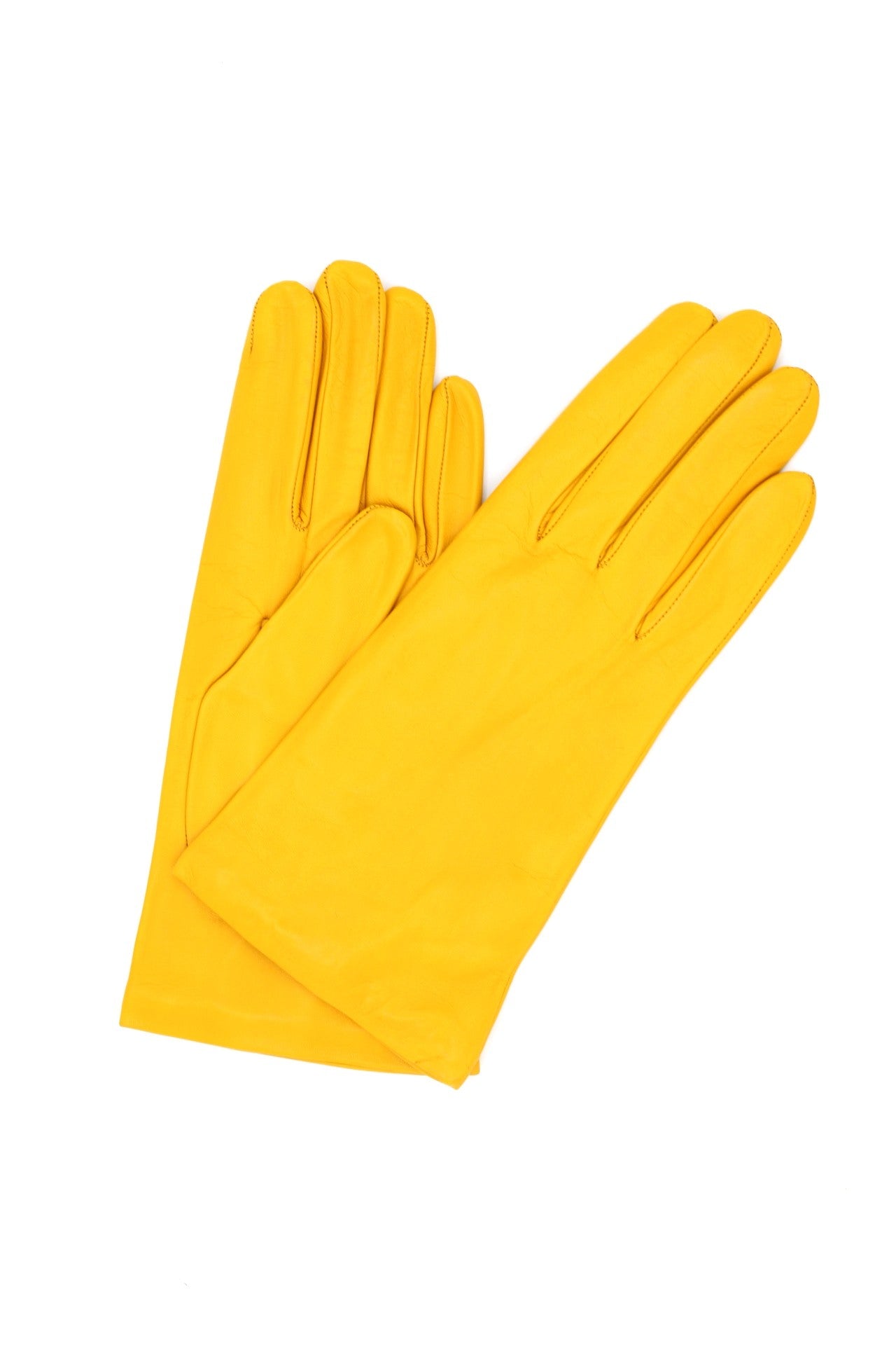 1011 Classic Kid Leather Gloves Cashmere Lined Mustard