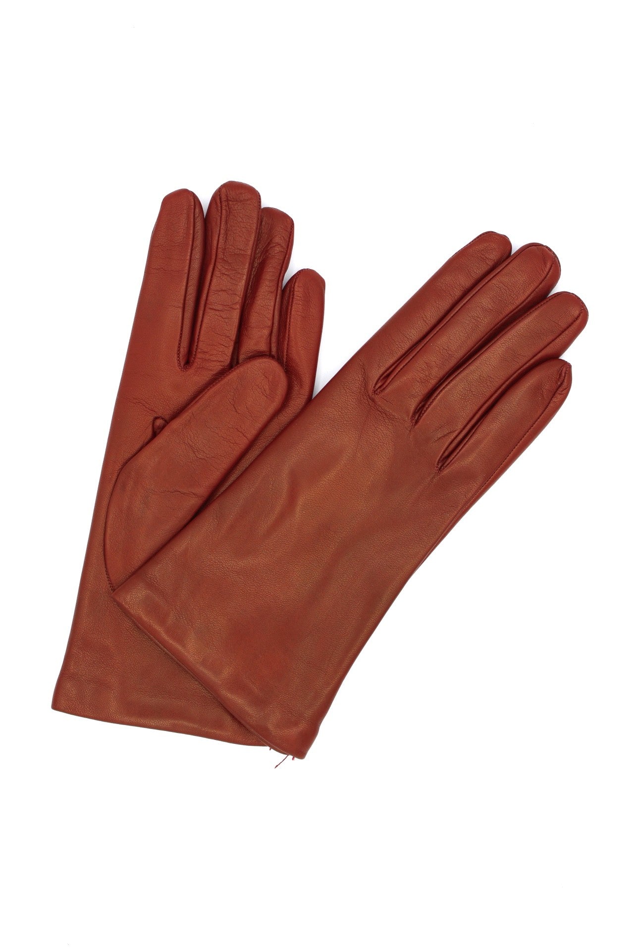 1011 Classic Kid Leather Gloves Cashmere Lined Dark Pink