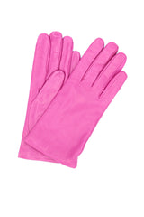 1011 Classic Kid Leather Gloves Cashmere Lined Pink Orchid