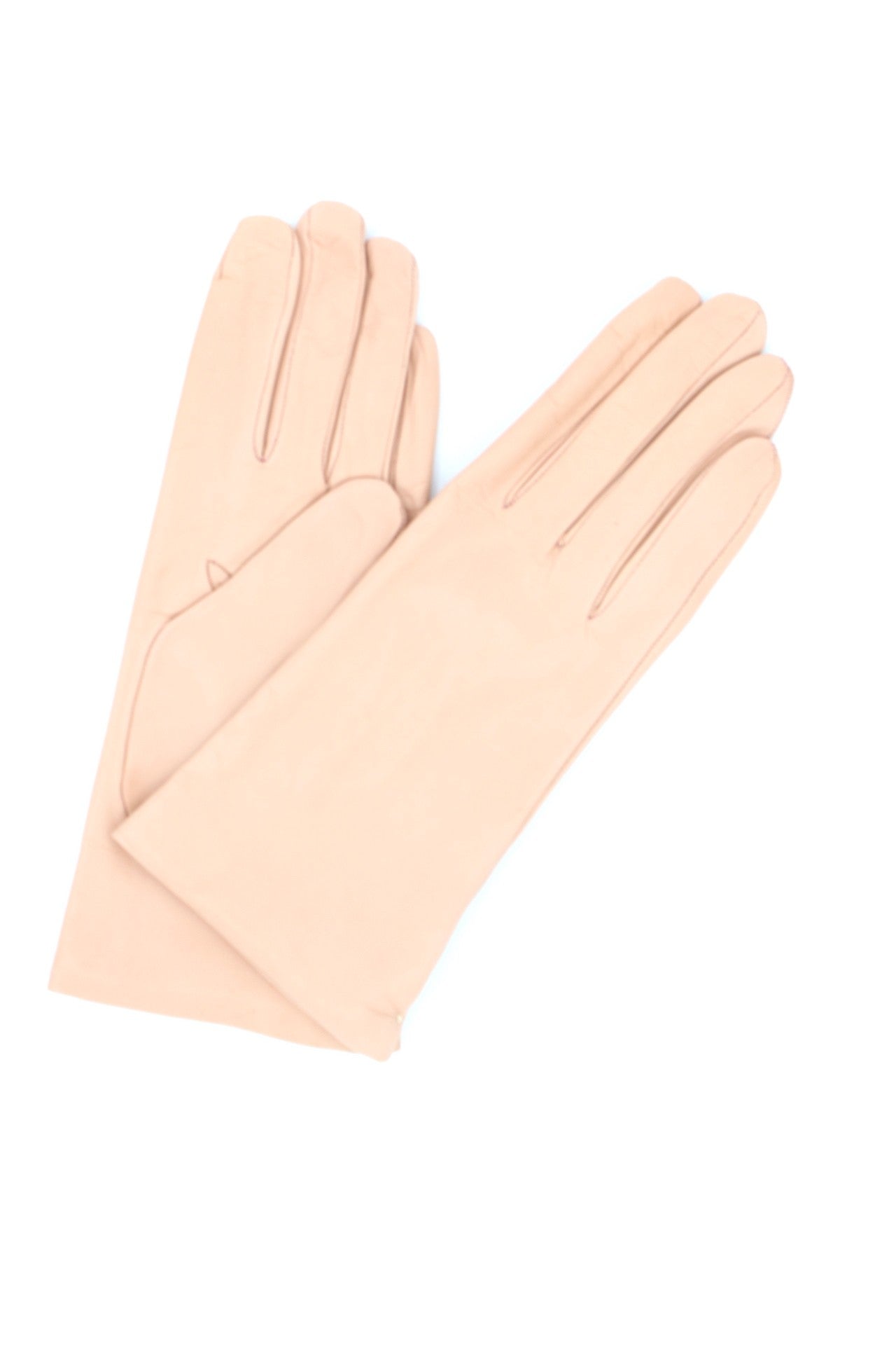 1011 Classic Kid Leather Gloves Cashmere Lined Nude