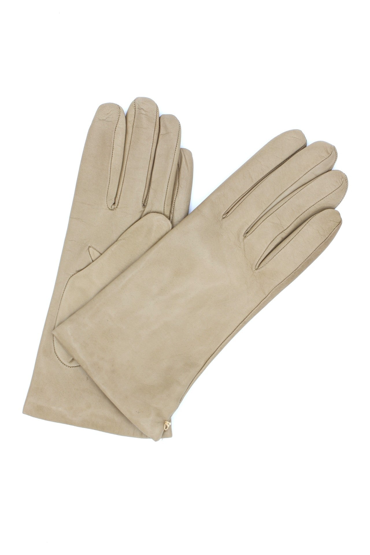 1011 Classic Kid Leather Gloves Cashmere Lined Beige/Taupe