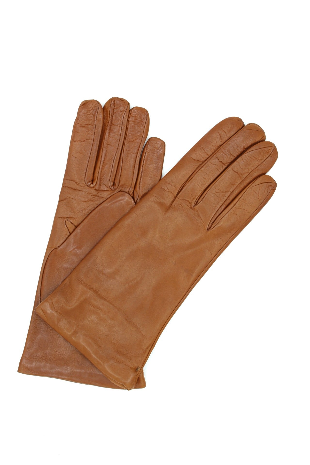 1011 Classic Kid Leather Gloves Cashmere Lined Tan