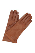 1011 Classic Kid Leather Gloves Cashmere Lined Cognac