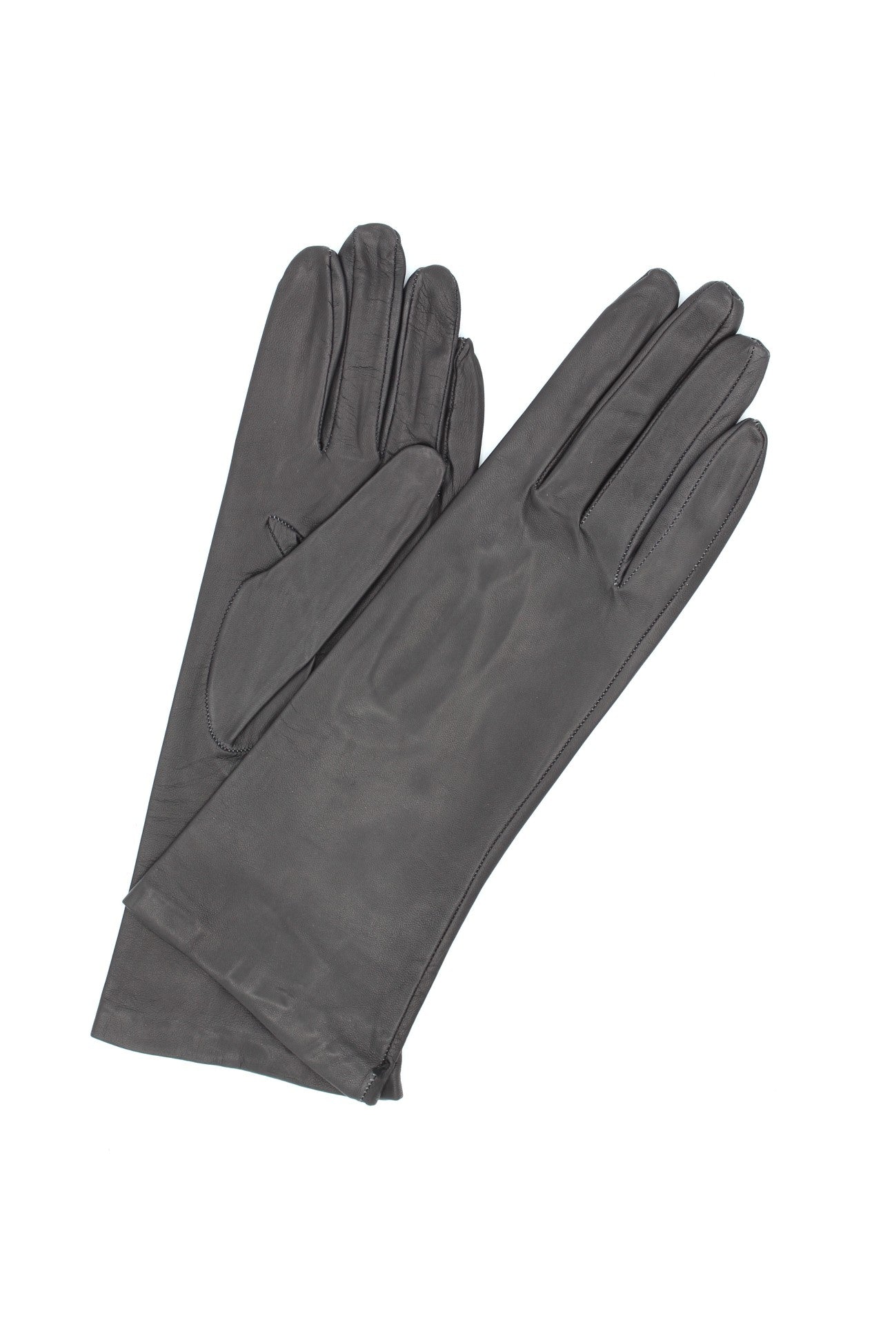 1003 Classic Kid Leather G. Silk Lined M. Length Grey