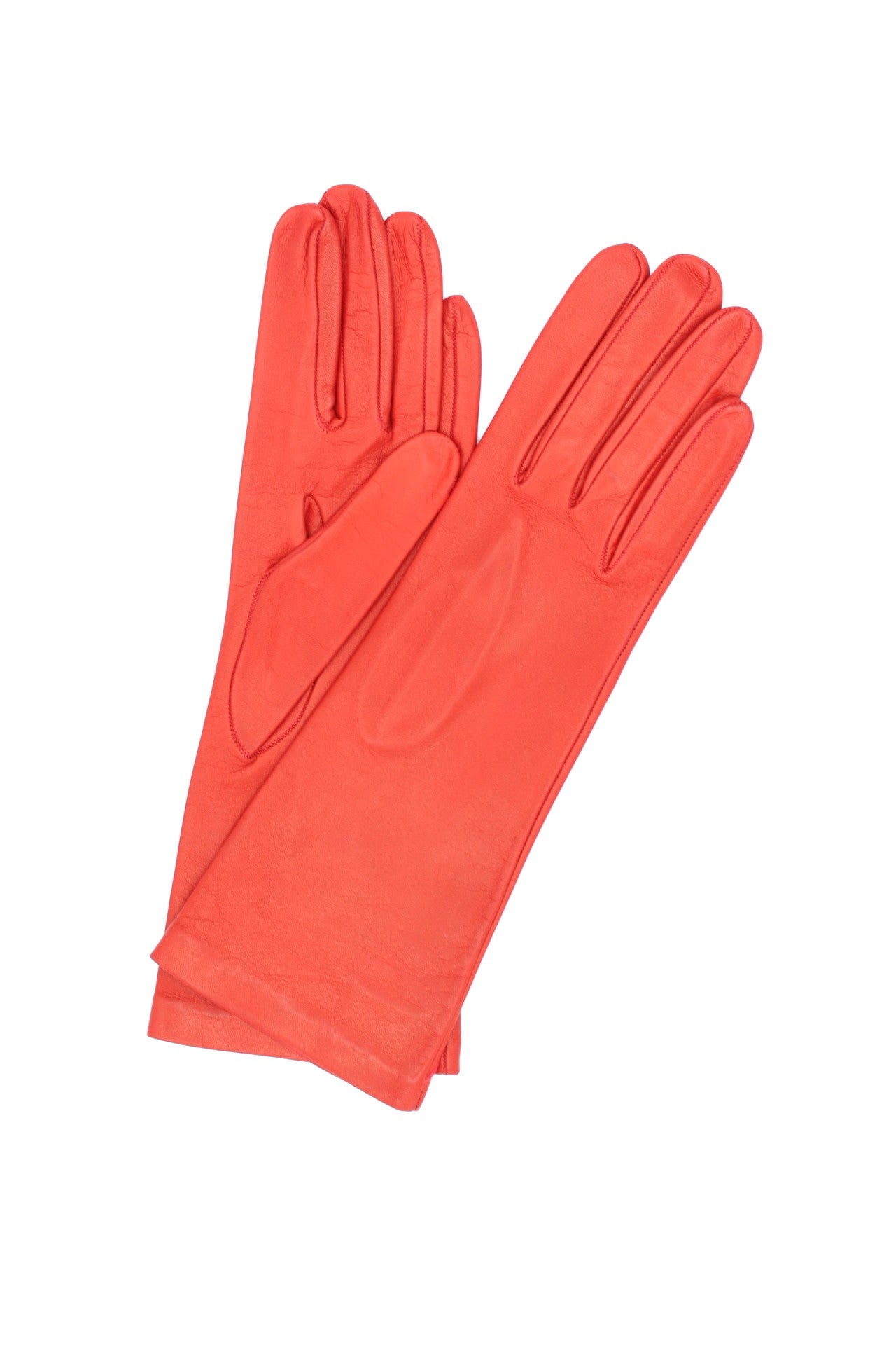 1003 Classic Kid Leather G. Silk Lined M. Length Red