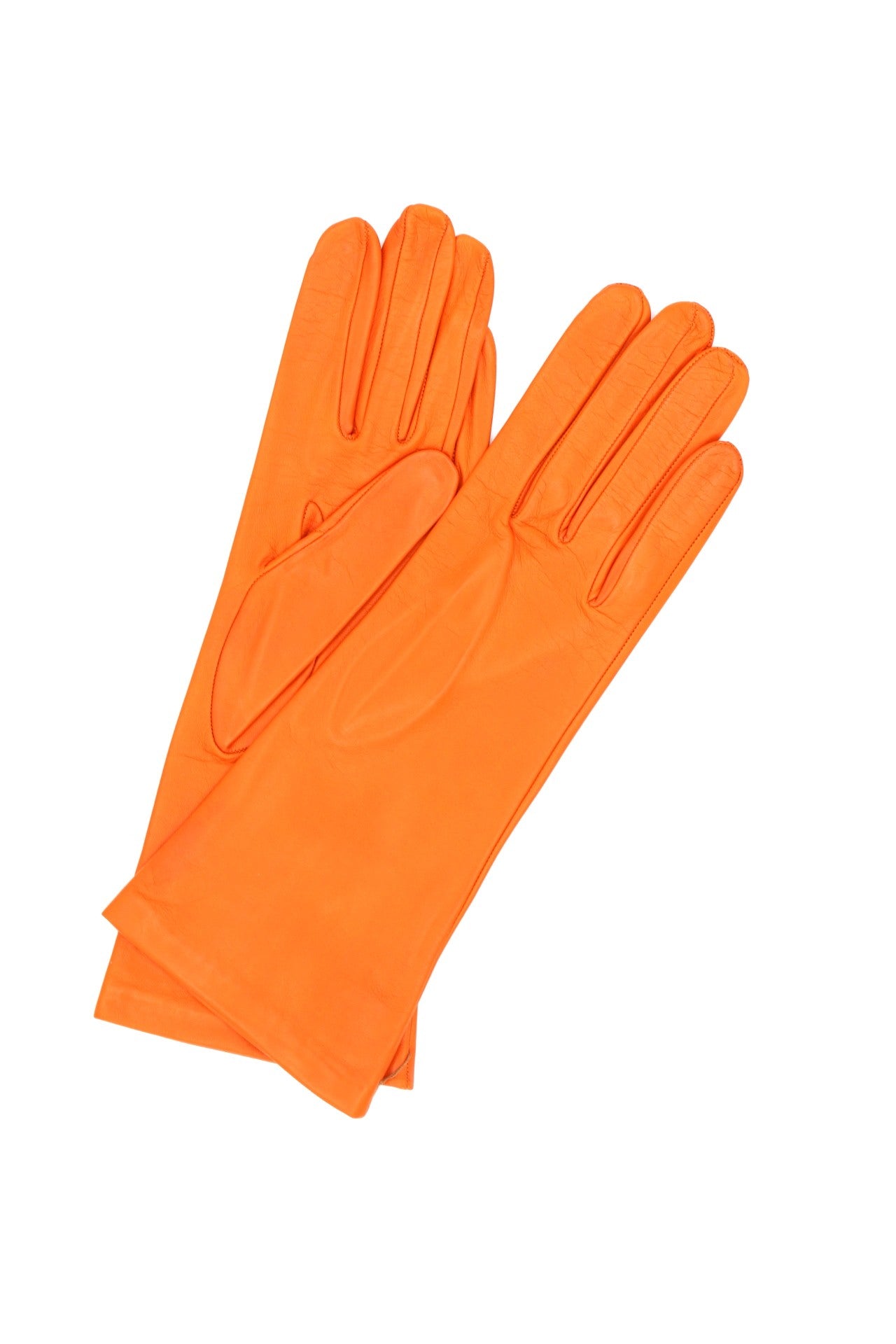 1003 Classic Kid Leather G. Silk Lined M. Length Orange