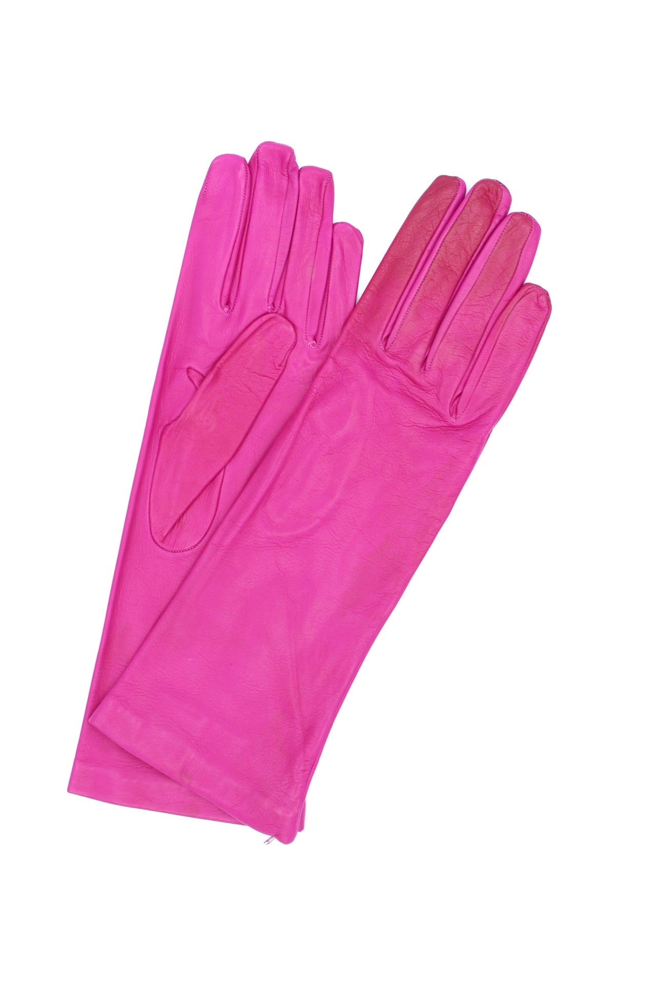 1003 Classic Kid Leather G. Silk Lined M. Length Fuxia