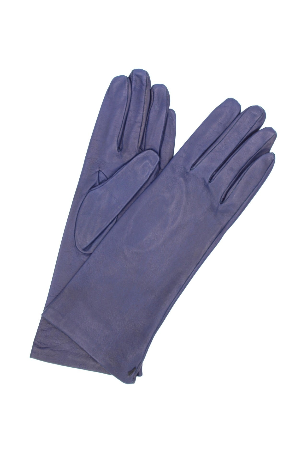 1003 Classic Kid Leather G. Silk Lined M. Length Mysterious Blue