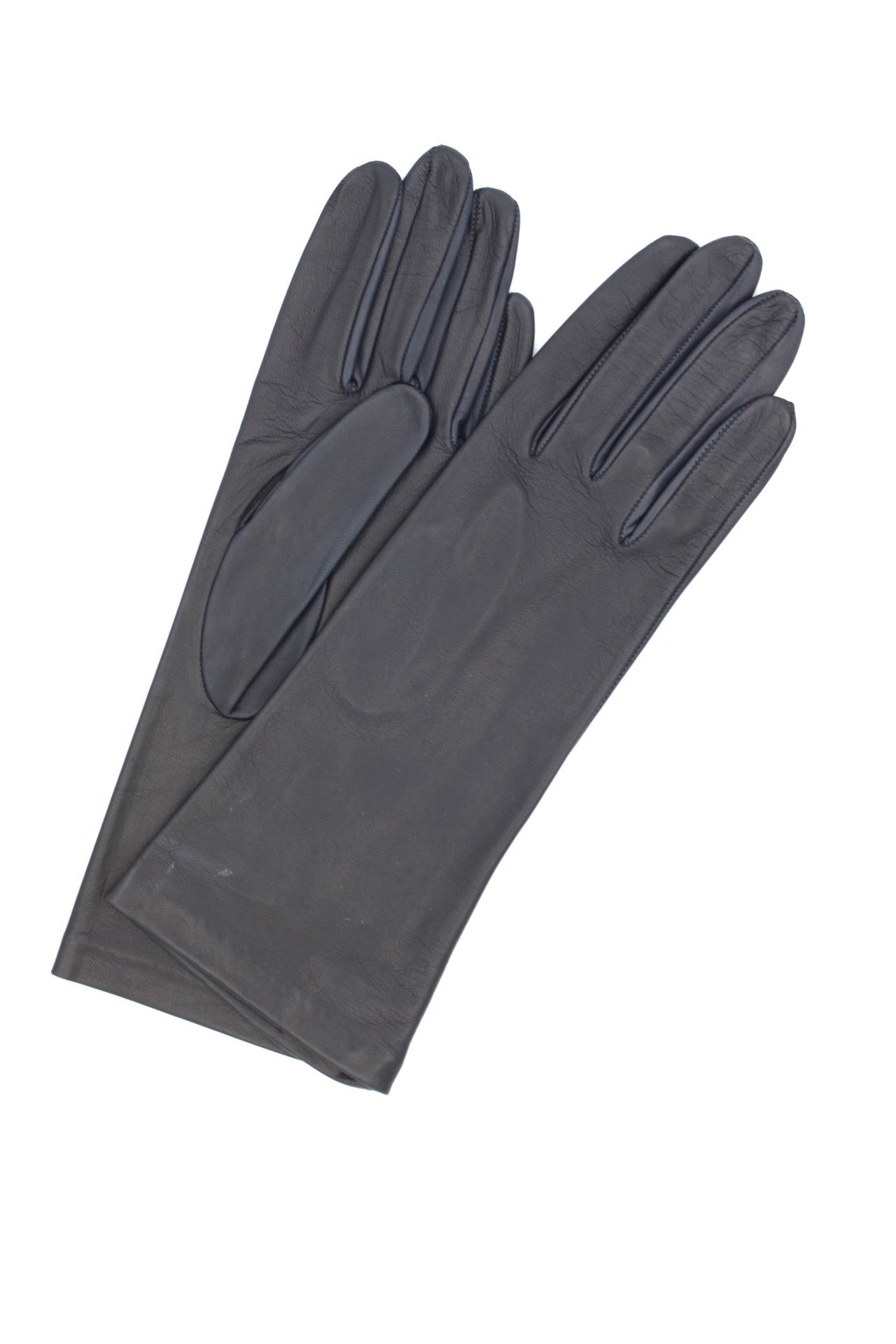 1003 Classic Kid Leather G. Silk Lined M. Length Navy