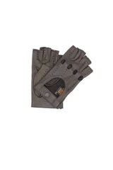 1029 Half Finger Kid Leather Driving Gloves Unlin. Black