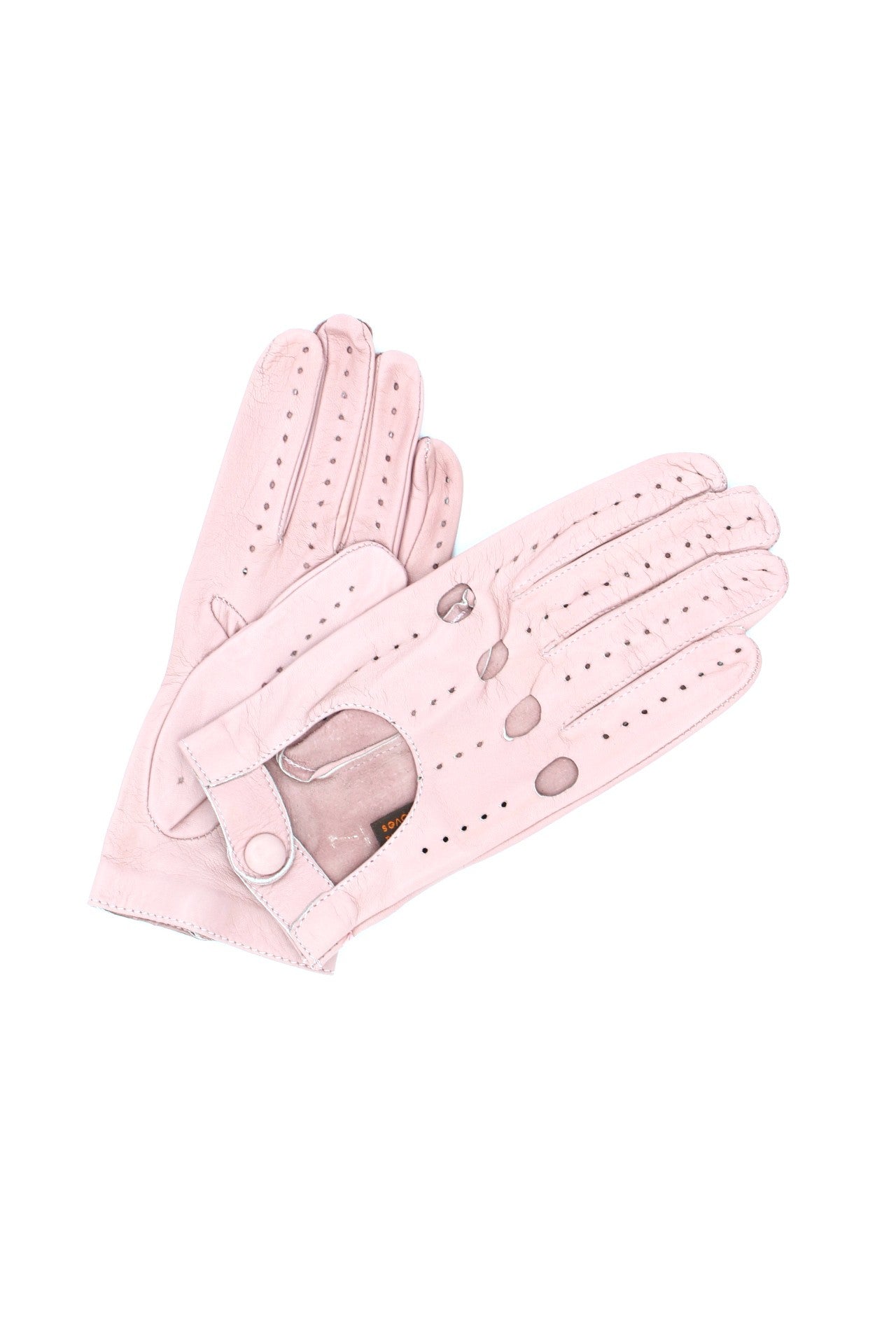 1028 Full Finger Kid Leather Driving Gloves Unlin. Nude