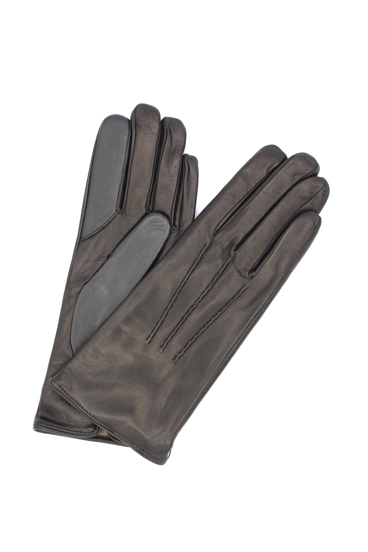 1953 Kid Leather Glove Cashmere Lined Touch Screen Black