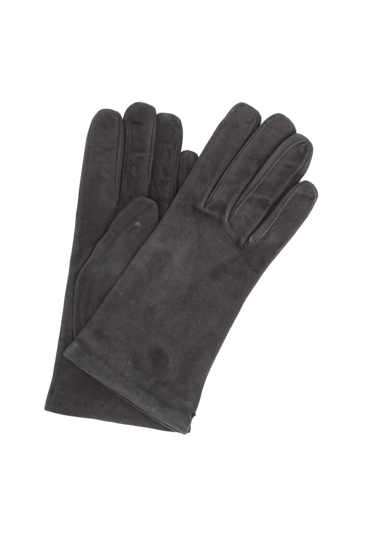 1019 Classic Suede Gloves Cashmere  Lined Black