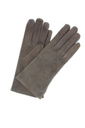 1019 Classic Suede Gloves Cashmere  Lined Dark Brown